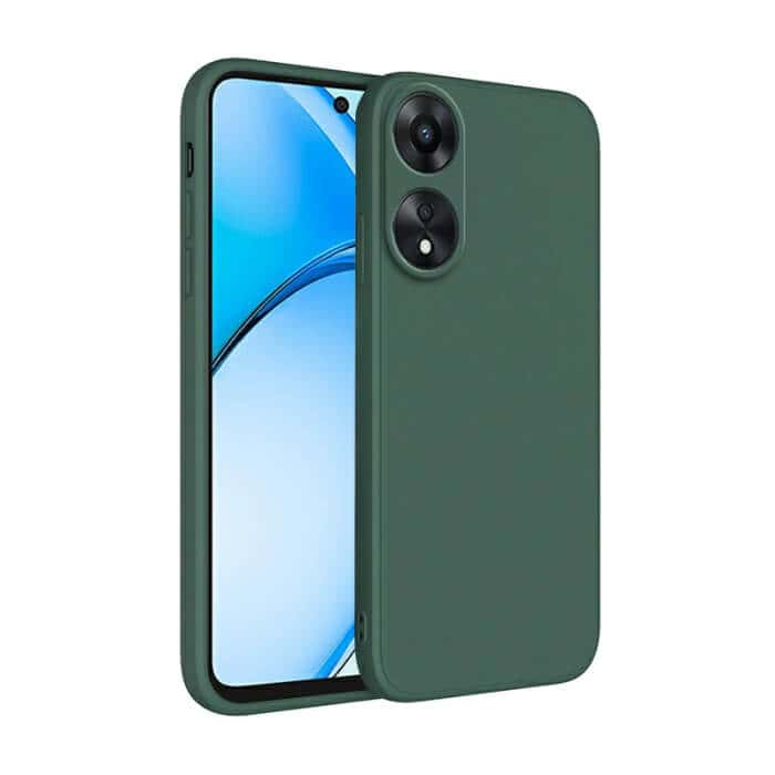 For Oppo A60 4G Liquid Silicone Silky Soft Touch Full Protective Anti Scratch Cover with Microfiber Lining Back Case