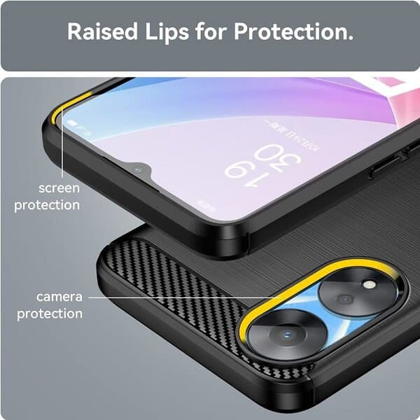 For Oppo A78 5G Case Shockproof Heavy Duty Rugged Anti Knock Back Cover (Black)