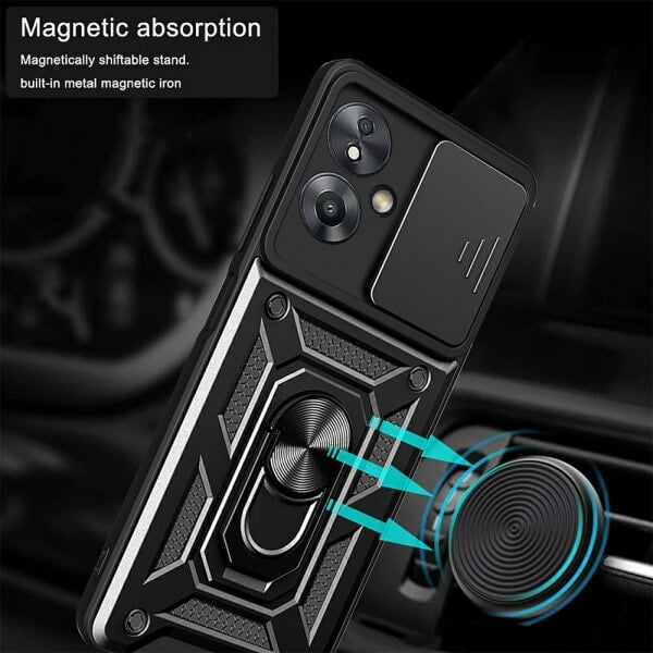 For Oppo A79 5G Anti Scratch Rugged Magnetic Car Mount Ring Shockproof Heavy Duty Cover
