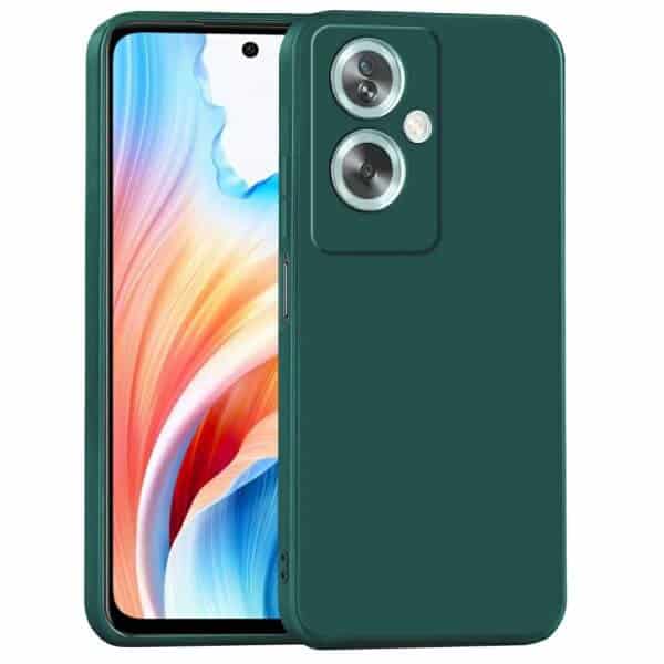 For Oppo A79 5G Liquid Silicone Silky Soft Touch Full Protective Anti Scratch Cover with Microfiber Lining Back Case