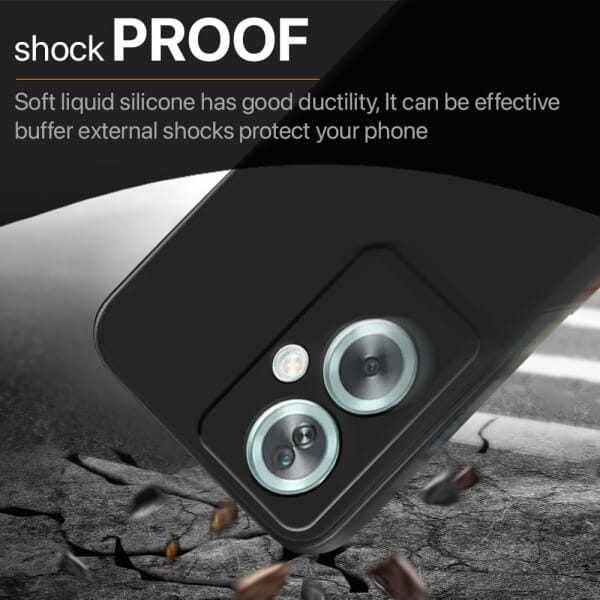 For Oppo A79 5G Silicone Silky Soft Touch Full Protective Anti Scratch Cover with Microfiber Lining Back Case