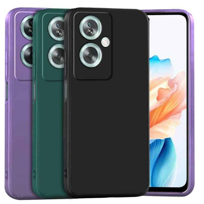 For Oppo A79 5G Silicone Silky Soft Touch Full Protective Anti Scratch Cover with Microfiber Lining Back Case