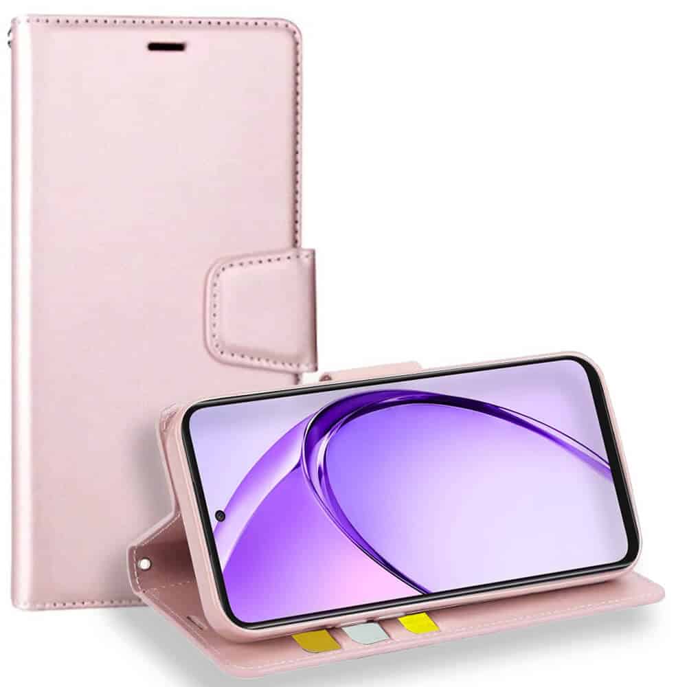 For Oppo A40 4G/ A60 5G Hanman Wallet Case Flip Leather Card Slots Magnetic Stand Cover