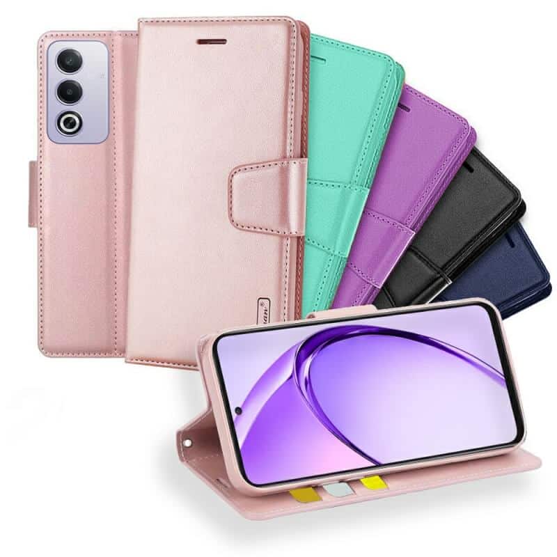 For Oppo A80 5G Hanman Wallet Case Flip Leather Card Slots Magnetic Stand Cover