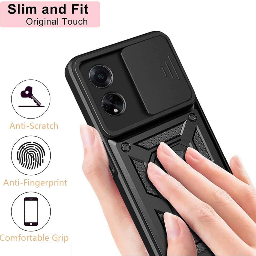 For Oppo A98 5G Anti Scratch Rugged Magnetic Car Mount Ring Shockproof Heavy Duty Cover