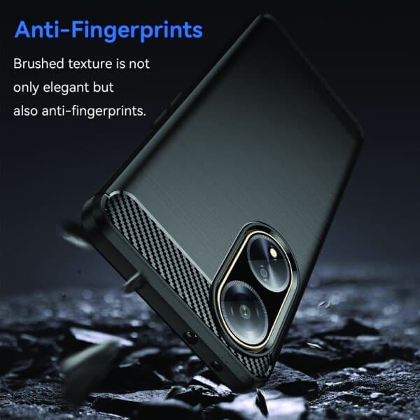For Oppo A98 Case Shockproof Heavy Duty Rugged Anti Knock Back Cover (Black)