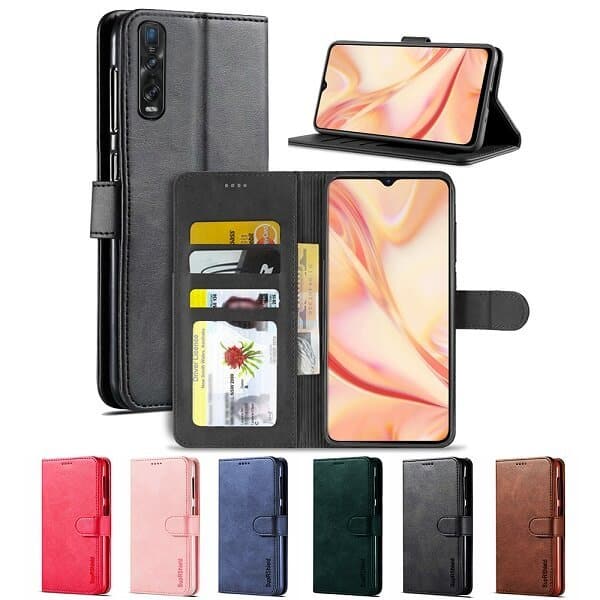 For Oppo Find X2 Pro Wallet Case Flip Leather Card Slots Cover