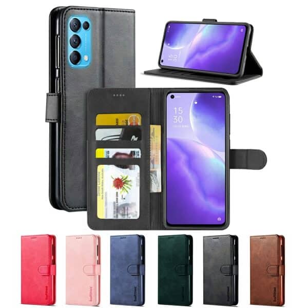 For Oppo Find X3 Lite Wallet Case Flip Leather Card Slots Cover