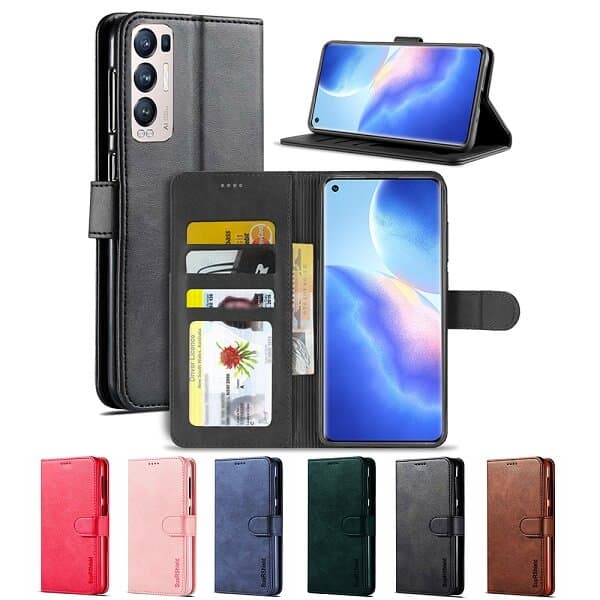 For Oppo Find X3 Neo Wallet Case Flip Leather Card Slots Cover