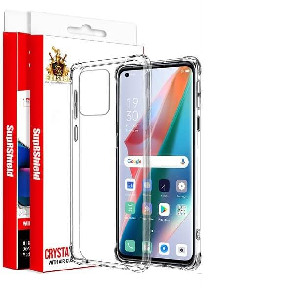 For Oppo Find X3 Pro SupRShield Case Clear Heavy Duty Shockproof Tough Gel Clear Air Cushion Cover (Transparent)