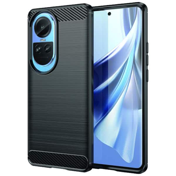 For Oppo Reno 10 5G Case Shockproof Heavy Duty Rugged Anti Knock Back Cover (Black)