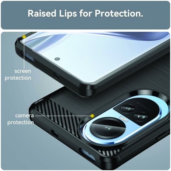 For Oppo Reno 10 5G Case Shockproof Heavy Duty Rugged Anti Knock Back Cover (Black)