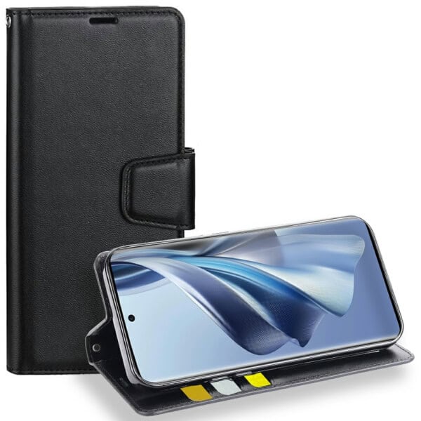 For Oppo Reno 10 5G Hanman Wallet Case Flip Leather Card Slots Magnetic Stand Cover