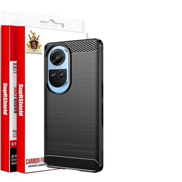 For Oppo Reno 10 5G SupRShield Case Shockproof Heavy Duty Rugged Anti Knock Back Cover (Black)