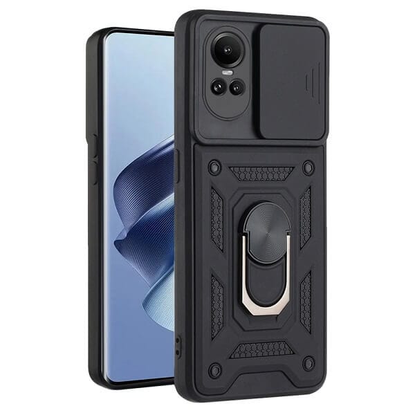 For Oppo Reno10 5G Anti Scratch Rugged Magnetic Car Mount Ring Shockproof Heavy Duty Cover