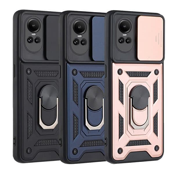 For Oppo Reno10 5G Anti Scratch Rugged Magnetic Car Mount Ring Shockproof Heavy Duty Cover