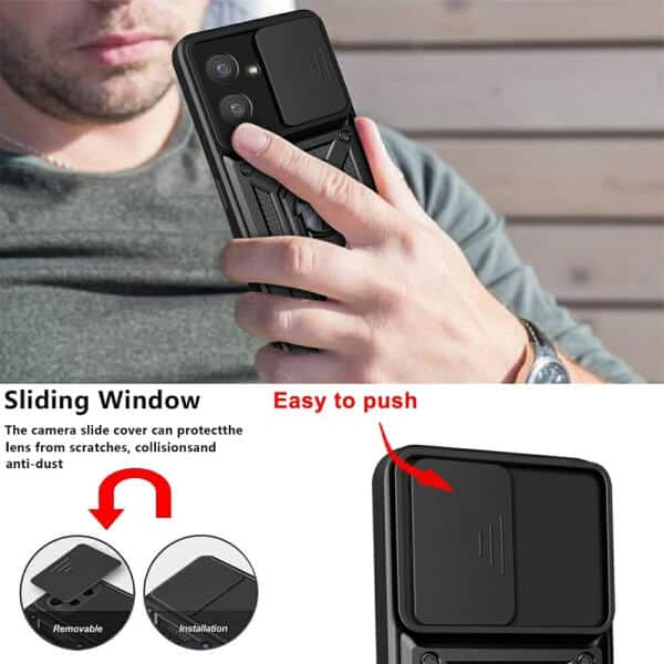 For Oppo Reno11 F 5G Anti Scratch Rugged Magnetic Car Mount Ring Shockproof Heavy Duty Cover
