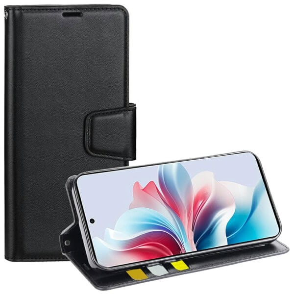 For Oppo Reno11 F 5G Hanman Wallet Case Flip Leather Card Slots Magnetic Stand Cover