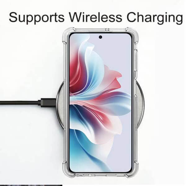 For Oppo Reno11 F 5G SupRShield Case Clear Heavy Duty Shockproof Tough Gel Clear Transparent Air Cushion Cover (Transparent)