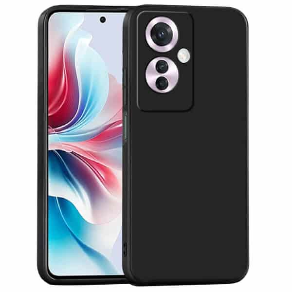 For Oppo Reno11 F, Reno10 5G Liquid Silicone Silky Soft Touch Full Protective Anti Scratch Cover with Microfiber Lining Back Case