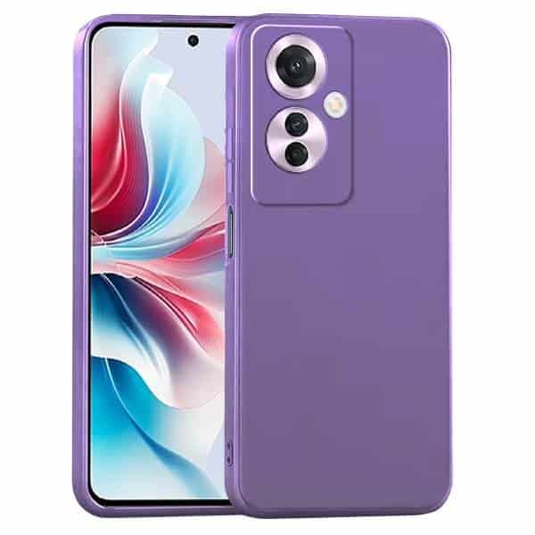 For Oppo Reno11 F, Reno10 5G Liquid Silicone Silky Soft Touch Full Protective Anti Scratch Cover with Microfiber Lining Back Case