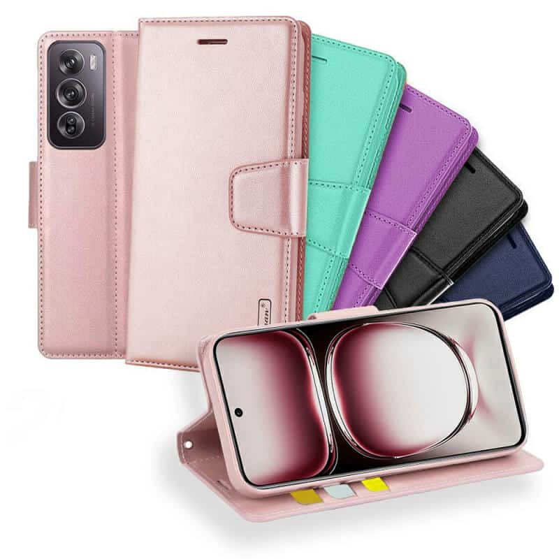 For Oppo Reno12 ProReno12 5G Hanman Wallet Case Flip Leather Card Slots Magnetic Stand Cover
