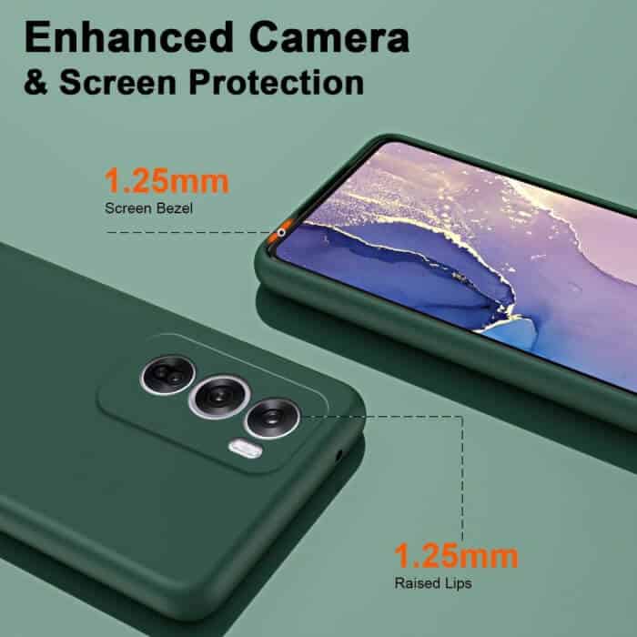 For Oppo Reno12 & Reno12 Pro 5G Liquid Silicone Silky Soft Touch Full Protective Anti Scratch Cover with Microfiber Lining Back Case