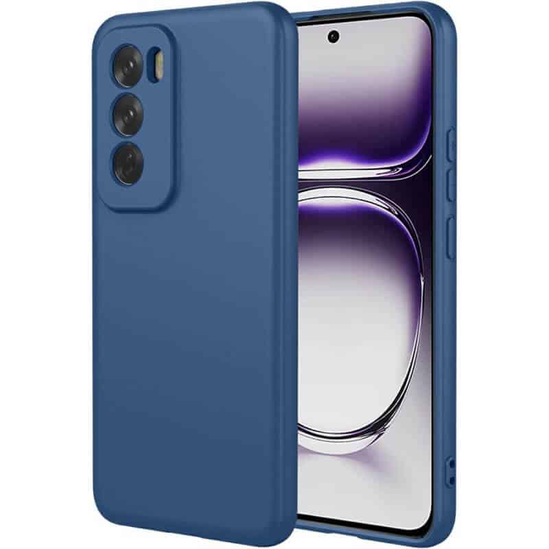 For Oppo Reno12 & Reno12 Pro 5G Liquid Silicone Silky Soft Touch Full Protective Anti Scratch Cover with Microfiber Lining Back Case