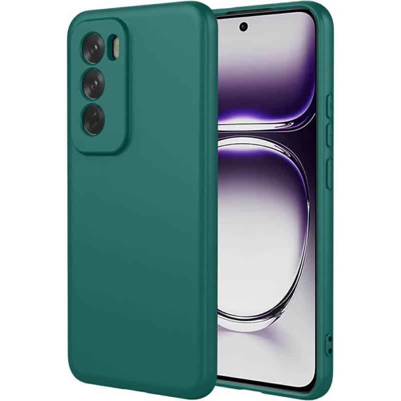 For Oppo Reno12 & Reno12 Pro 5G Liquid Silicone Silky Soft Touch Full Protective Anti Scratch Cover with Microfiber Lining Back Case