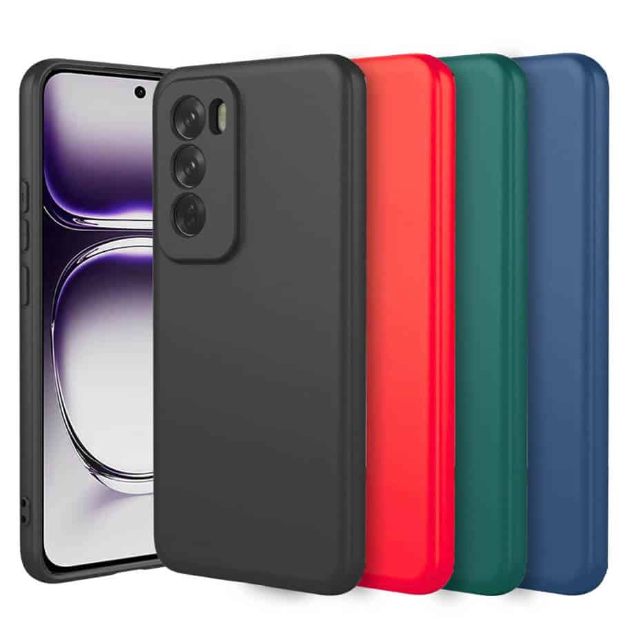 For Oppo Reno12 & Reno12 Pro 5G Liquid Silicone Silky Soft Touch Full Protective Anti Scratch Cover with Microfiber Lining Back Case