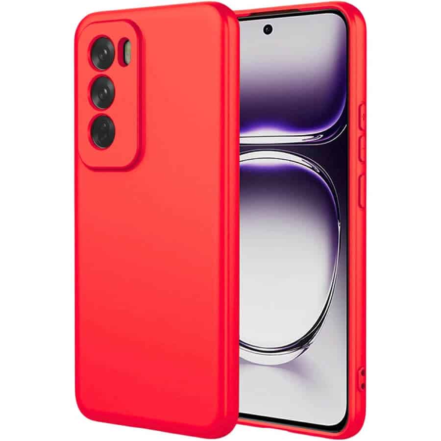 For Oppo Reno12 & Reno12 Pro 5G Liquid Silicone Silky Soft Touch Full Protective Anti Scratch Cover with Microfiber Lining Back Case