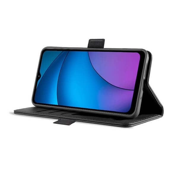 For Optus X Pro 2 Case RFID Blocking Retro Flip Premium Leather Card Holder Wallet Cover – (Black)