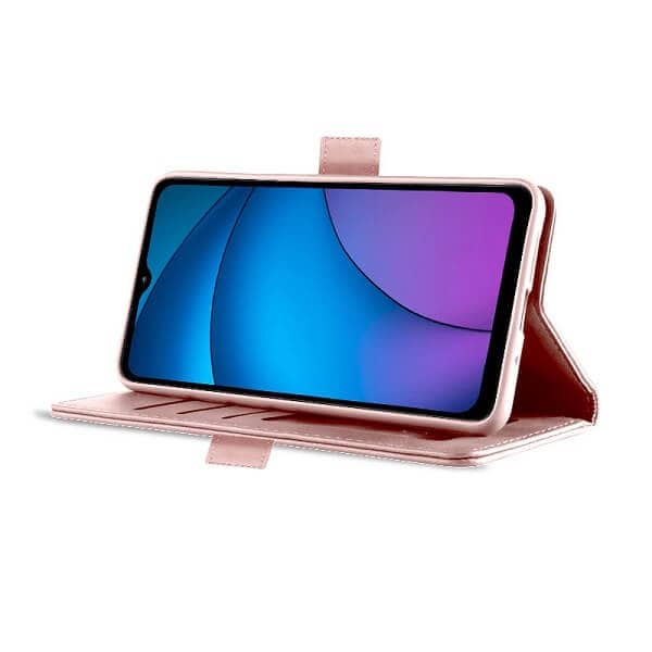 For Optus X Pro 2 Case RFID Blocking Retro Flip Premium Leather Card Holder Wallet Cover – (Rose Gold)