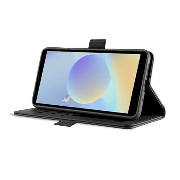 For Optus X Sight 2 Case RFID Blocking Retro Flip Premium Leather Card Holder Wallet Cover – (Black)