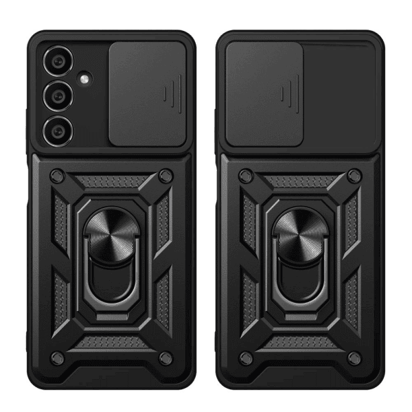 For Samsung Galaxy A05S Anti Scratch Rugged Magnetic Car Mount Ring Shockproof Heavy Duty Cover (Black)