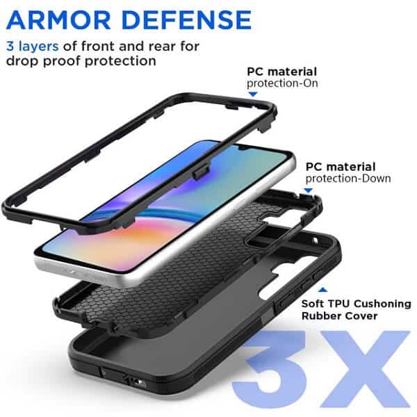 For Samsung Galaxy A05S Case Drop Resistant Defender Tradies Heavy Duty Rugged Shockproof Tough Cover (2)