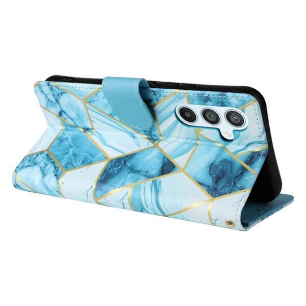 For Samsung Galaxy A55 5G Case Fashion Marble Painting Pattern Flip Wallet Leather Card Slots Stand Cover
