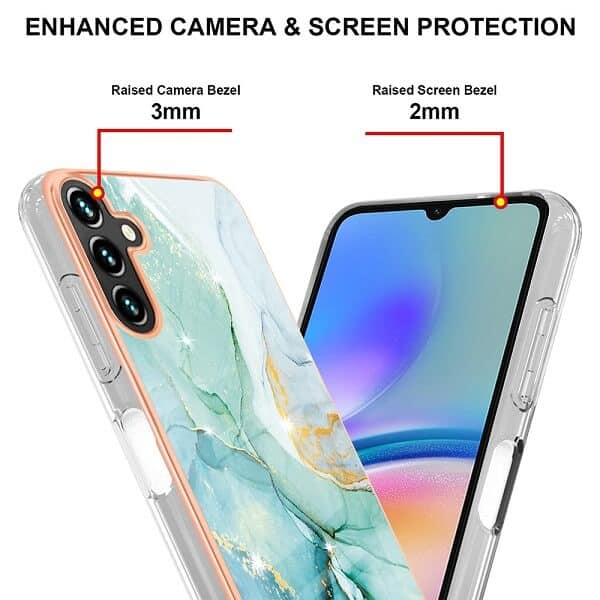 For Samsung Galaxy A05S Case Hard back Marble Pattern Slim Design Enhanced Camera and Screen Protection Girls and Women Cover