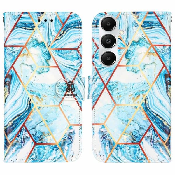 For Samsung Galaxy A05SA15A25A35A55 Case SupRShield Marble Painting Pattern Flip Wallet Leather Card Slots Shockproof Cover