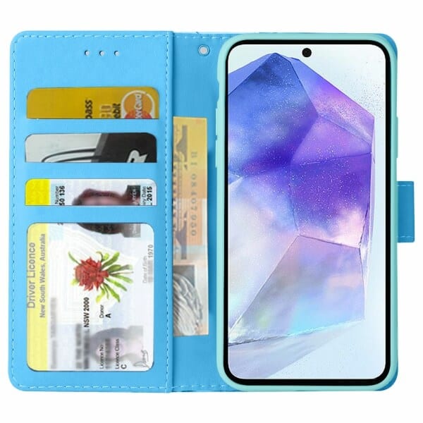 For Samsung Galaxy A05SA15A25A35A55 Case SupRShield Marble Painting Pattern Flip Wallet Leather Card Slots Shockproof Cover