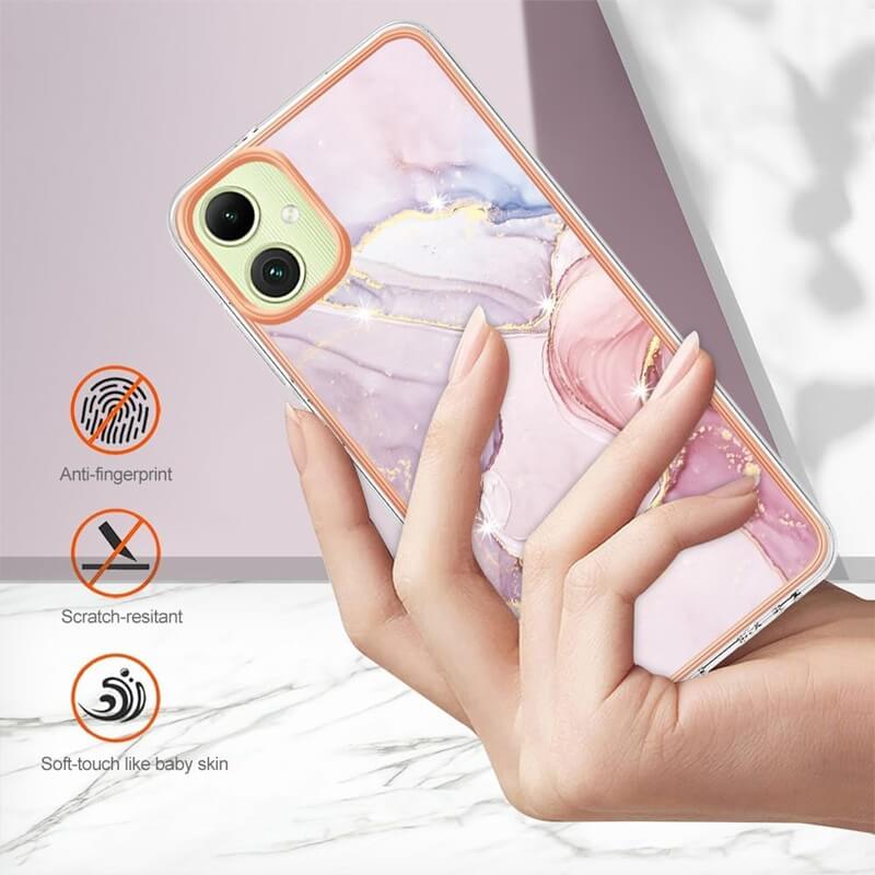 For Samsung Galaxy A06 4G5G Case Hard back Marble Pattern Slim Design Enhanced Camera and Screen Protection Girls and Women Cover