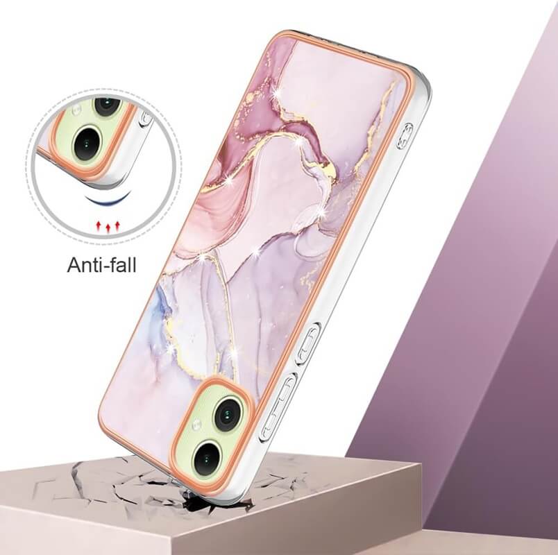 For Samsung Galaxy A06 4G5G Case Hard back Marble Pattern Slim Design Enhanced Camera and Screen Protection Girls and Women Cover