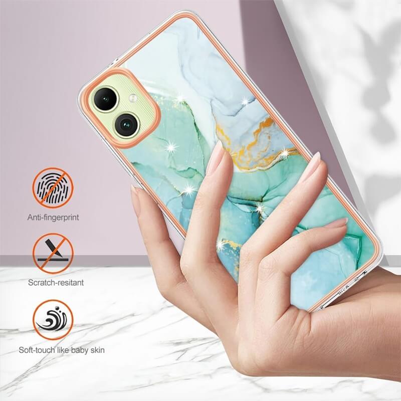 For Samsung Galaxy A06 4G5G Case Hard back Marble Pattern Slim Design Enhanced Camera and Screen Protection Girls and Women Cover