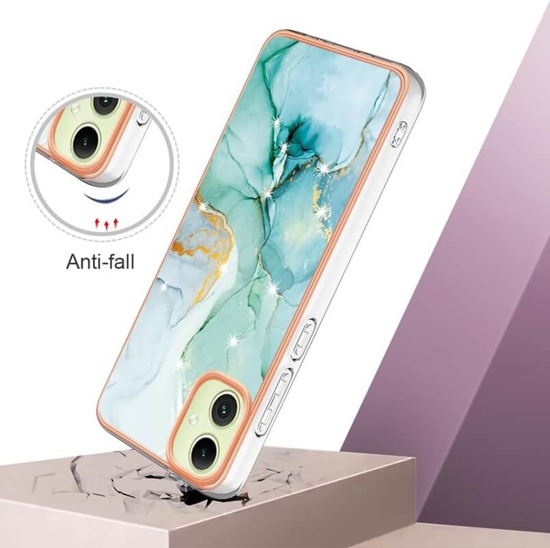 For Samsung Galaxy A06 4G5G Case Hard back Marble Pattern Slim Design Enhanced Camera and Screen Protection Girls and Women Cover