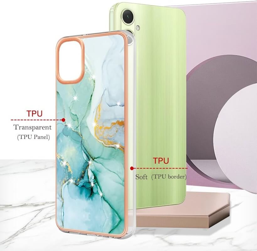 For Samsung Galaxy A06 4G5G Case Hard back Marble Pattern Slim Design Enhanced Camera and Screen Protection Girls and Women Cover