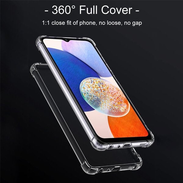 For Samsung Galaxy A14 5G Clear Case Shockproof Heavy Duty Gel Air Cushion Cover