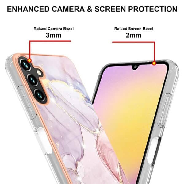 For Samsung Galaxy A15 5G Case Hard back Marble Pattern Slim Design Enhanced Camera and Screen Protection Girls and Women Cover