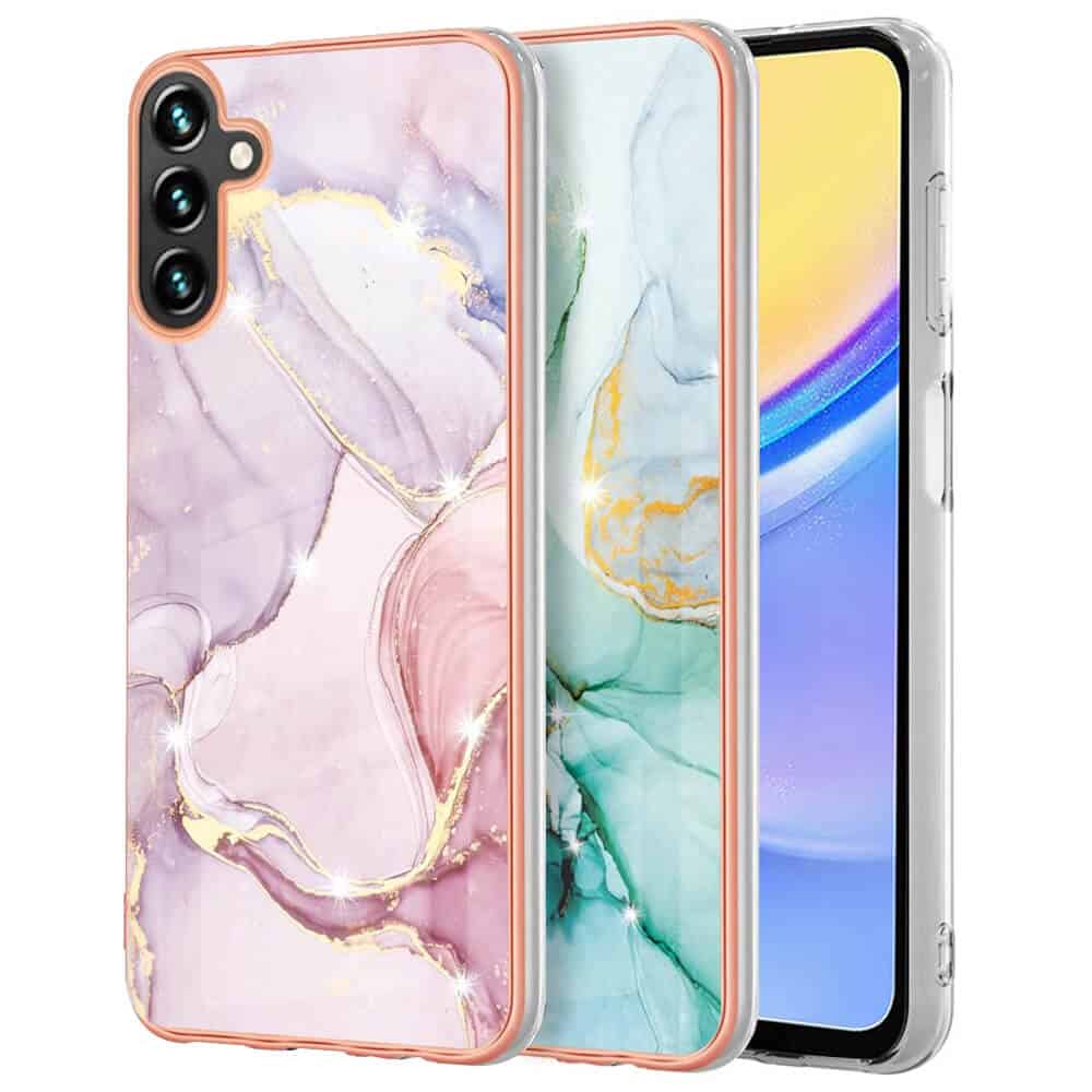 For Samsung Galaxy A15 5G Case Hard back Marble Pattern Slim Design Enhanced Camera and Screen Protection Girls and Women Cover