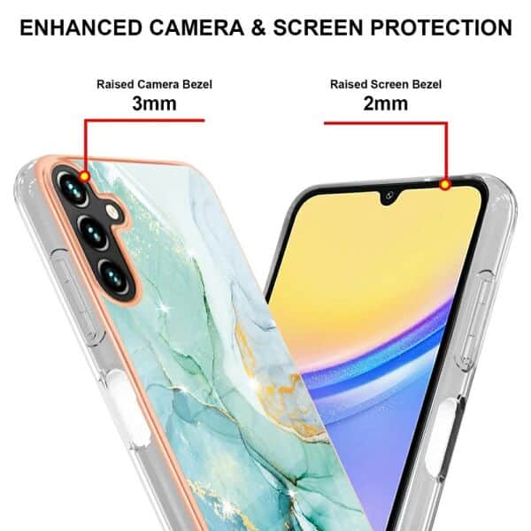 For Samsung Galaxy A15 5G Case Hard back Marble Pattern Slim Design Enhanced Camera and Screen Protection Girls and Women Cover
