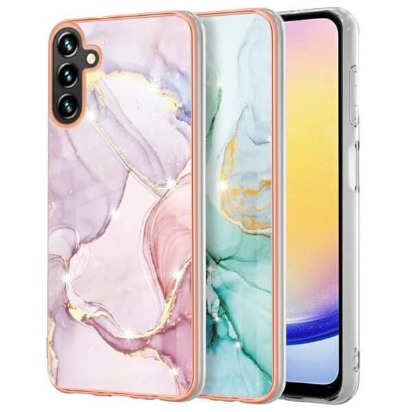 For Samsung Galaxy A15 5G Case Hard back Marble Pattern Slim Design Enhanced Camera and Screen Protection Girls and Women Cover